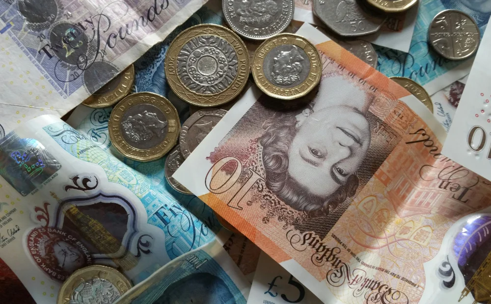 pound cash and coins pound cash and coins