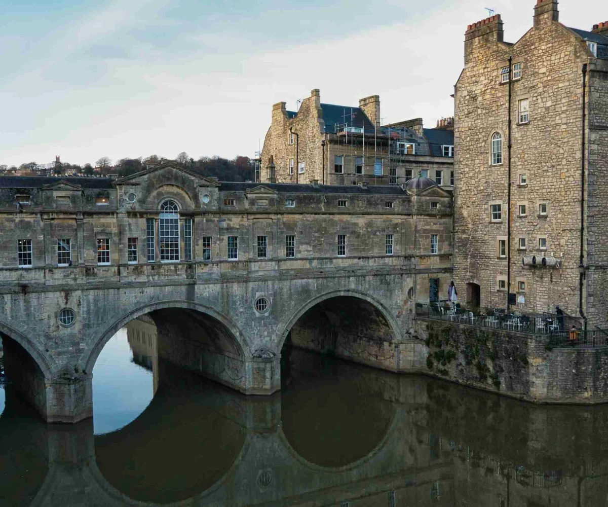 Pulteney Bridge In Bath, England